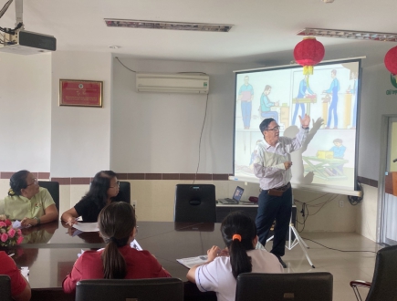 Buổi huấn luyện Vệ Sinh - An Toàn Lao Động cho toàn thể nhân viên Bệnh viện Đa Khoa Sài Gòn Bình Dương.